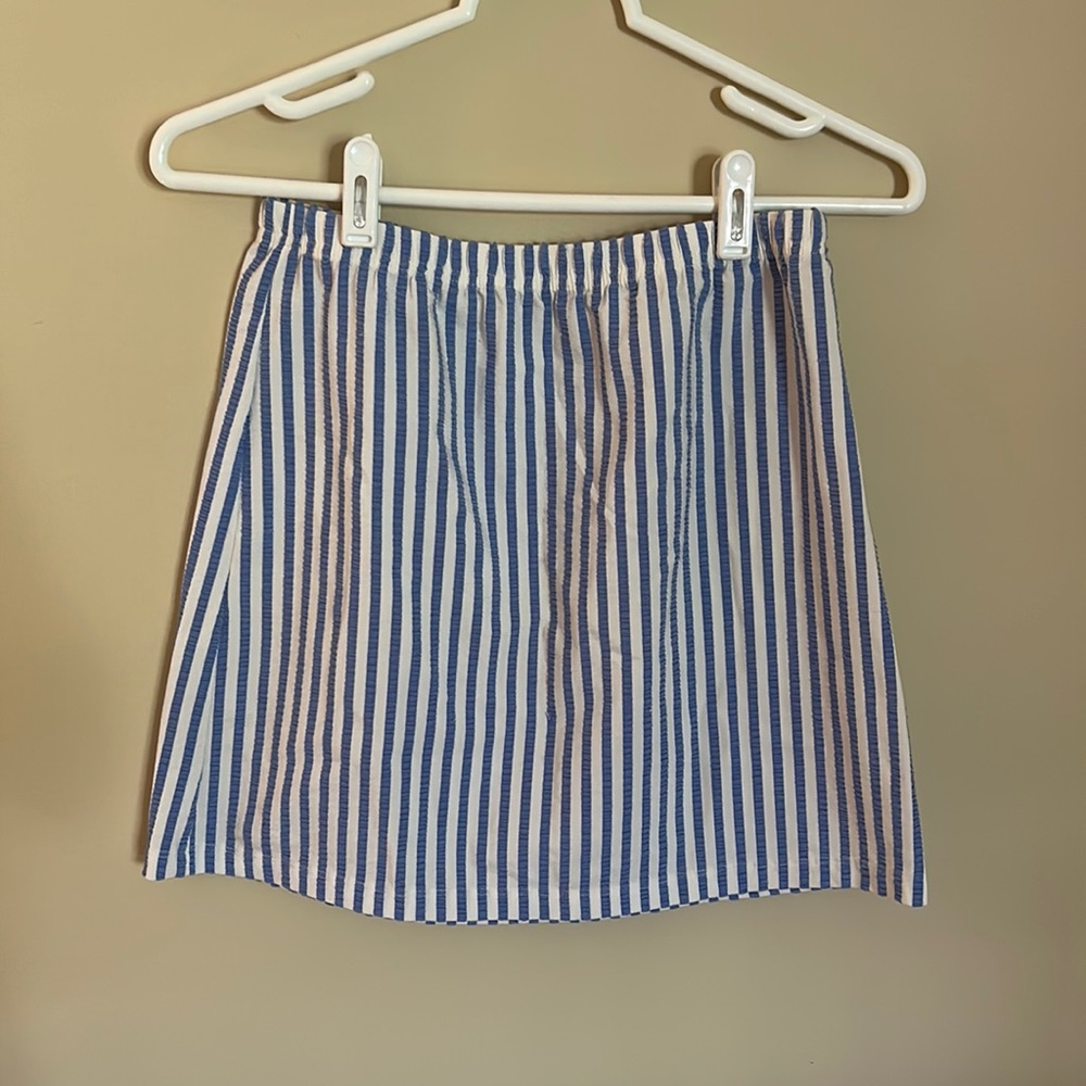Seersucker Mini Skirt